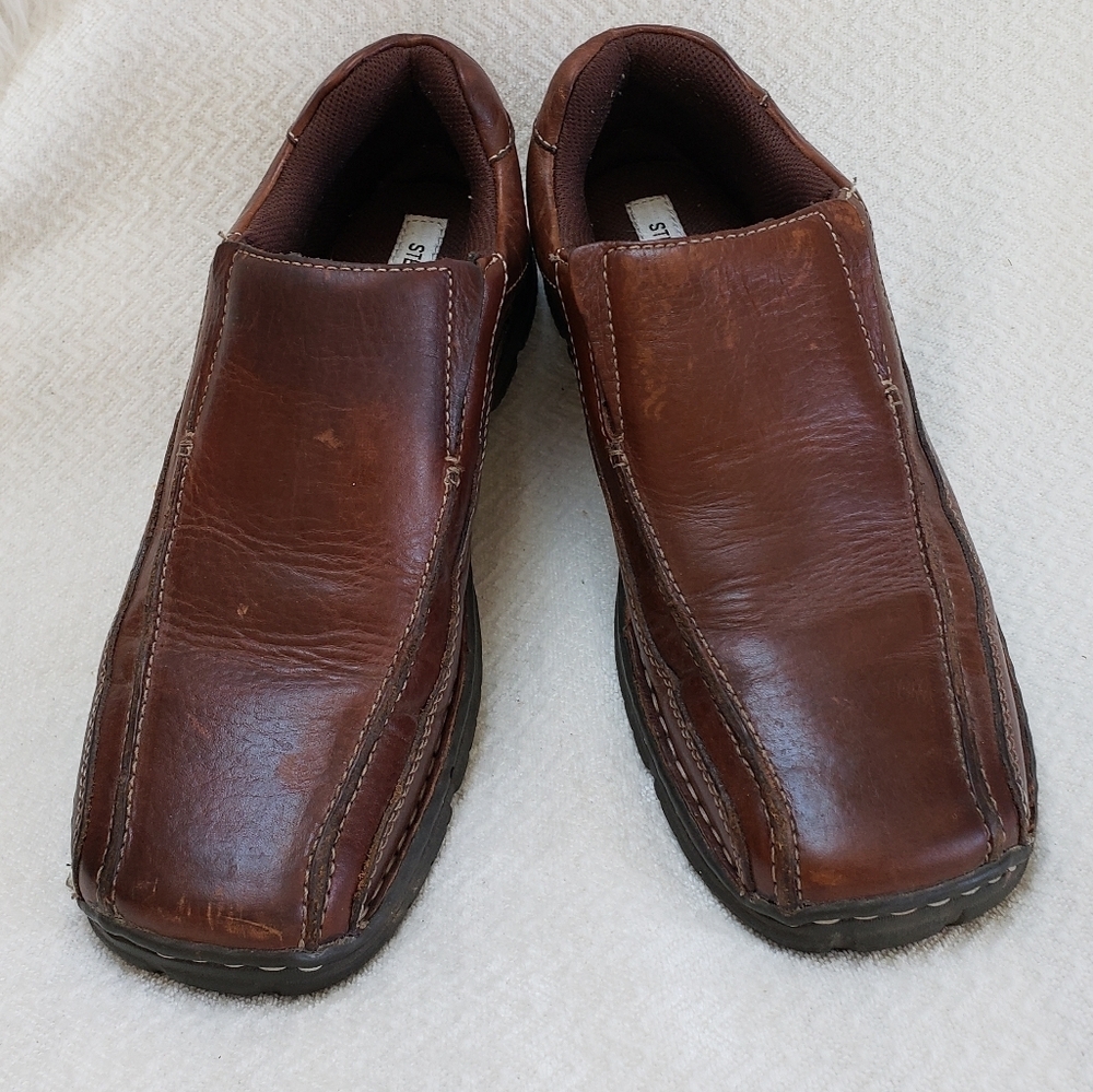 Steve Madden Mens P- Mook Brown Squar Toes Loafer Shoes Size 10